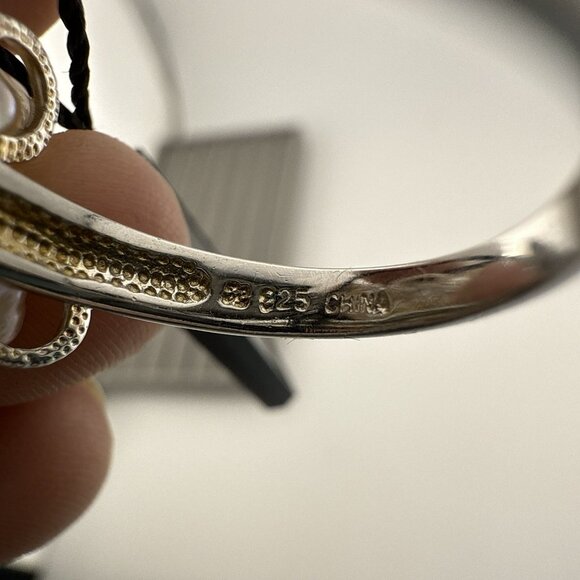 Honora Pearl Ring Flower Floral Sterling Silver 925 sz 8 Cluster Layer Pastel - Picture 9 of 11